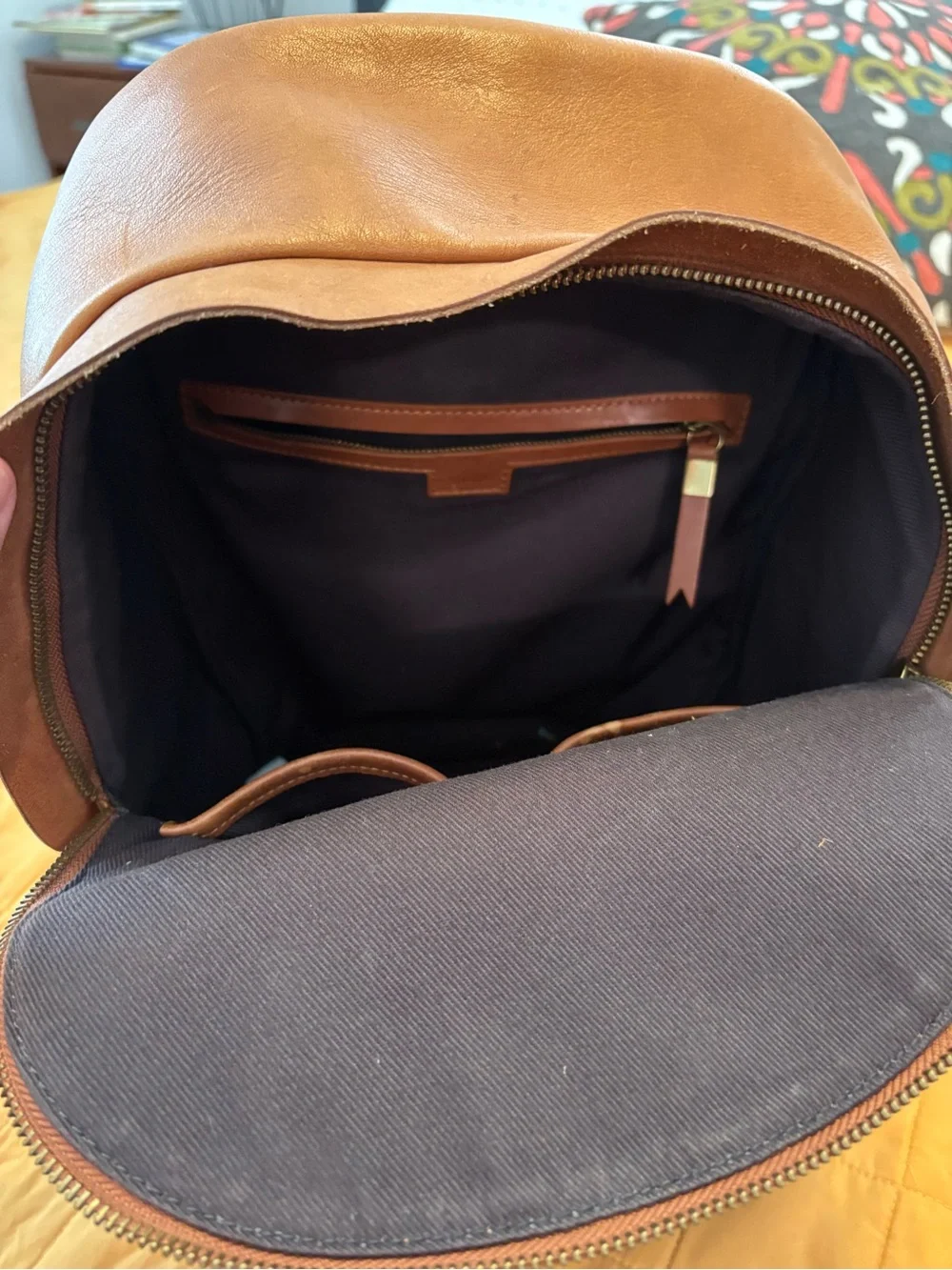 Madewell Cognac Brown Leather Backpack